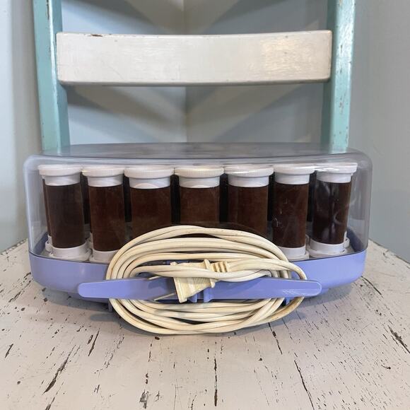 Clairol Kindness VH24 24 Velvet Flocked Hot Rollers Extra Clips Tested Works - Picture 4 of 9